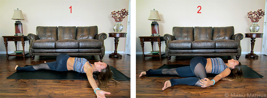 Supine Spinal Twist Yoga Pose